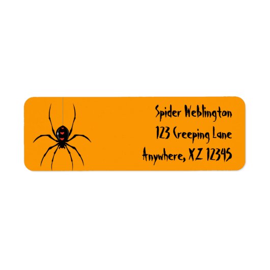 Creepy Spider Etiket (Voorkant)