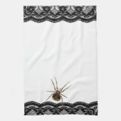  Creepy Spider Lace Gothic Halloween Theedoek (Verticaal)
