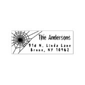 Creepy Spider Web Family Return-adres Rubberstempel (Afrduk)