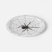 Creepy Spider Web Halloween Papieren Bordje (Gekanteld)