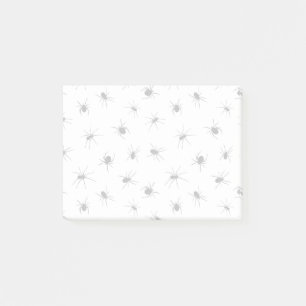 Creepy Spiders Black and White Pattered Post-it® Notes
