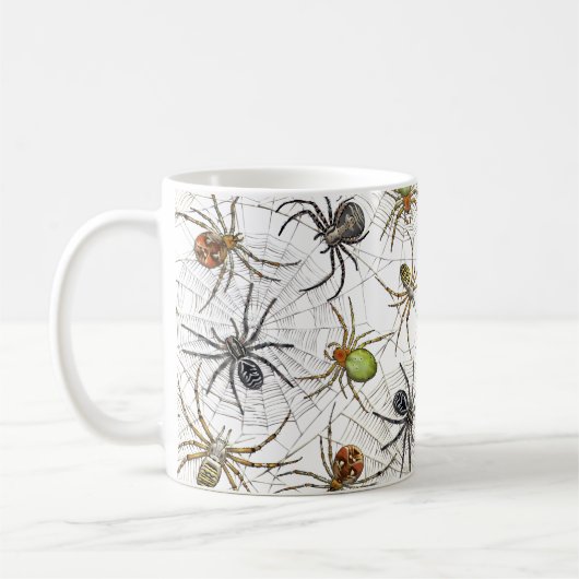 Creepy Spiders Web Pattern Koffiemok (Links)