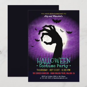 Creepy Spooky Halloween Costume Party   Uitnodigin Kaart