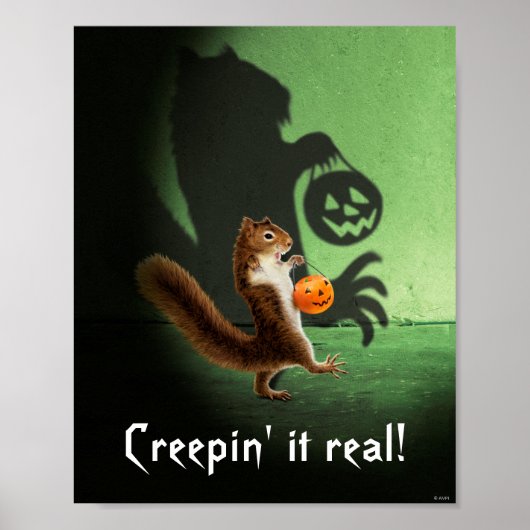 Creepy Squirrel Shadow Poster (Voorkant)