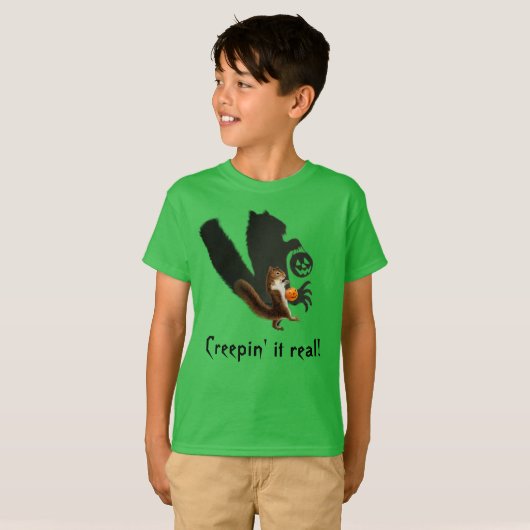 Creepy Squirrel Shadow T-shirt (Voorkant volledig)