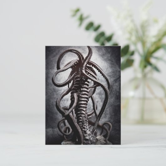 Creepy Statue of a Ancient Alien Entity Briefkaart (Staand voorkant)