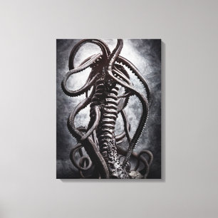 Creepy Statue of a Ancient Alien Entity Canvas Afdruk