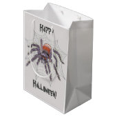 Creepy Tarantula Spider in Giant Web Illustration Medium Cadeauzakje (Achterkant Gekanteld)