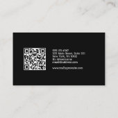 Creepy Tattoo Artiest Skull QR Code Visitekaartje (Achterkant)