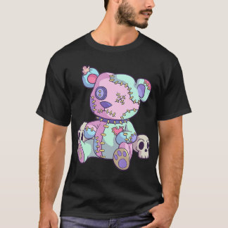 Creepy Teddy Bear Kawaii Pink Pastel Gothic Cute T-shirt