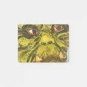 Creepy Turtle Monster Black Outline Cartoon Post-it® Notes (Voorkant)