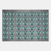 Creepy vliegende Vleermuizen in Roze Sinaasappel G Inpakpapier Vel (Voorkant)