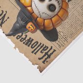 Creepy Voodoo Doll Witch's Pet Halloween Krant Tissuepapier (Detail)