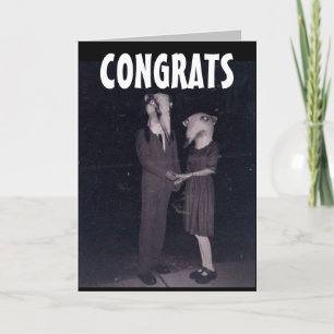 CREEPY WEDDING CONGRATULALALATIONS WENSKAART KAART