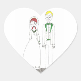 Creepy Wedding Iers Hart Sticker