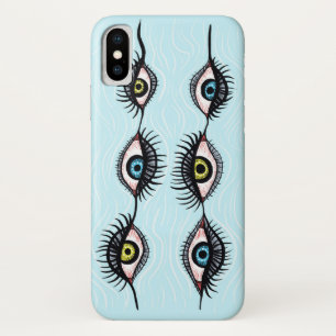Creepy Weird Eye Garlands Surreal Art iPhone X Hoesje
