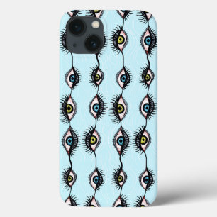 Creepy Weird Eye Garlands Surreal Art Hoesje-Mate  iPhone 13 Hoesje