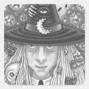 CREEPY WITCH, EVIL EYE, SKULL, VAMPIRE STICKERS