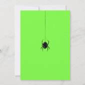 Creepy Witch Pet Spider Web Halloween Party Kaart (Achterkant)