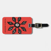 Creepy Witchy Eye Monster op rood Bagagelabel (Voorkant horizontaal)
