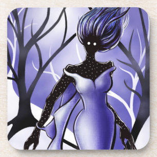 Creepy Woman Monster Macabre Art Bier Onderzetter