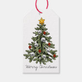 Creepy XMAS | Een zeer gotische kerstboom grunge Cadeaulabel (Voorkant)