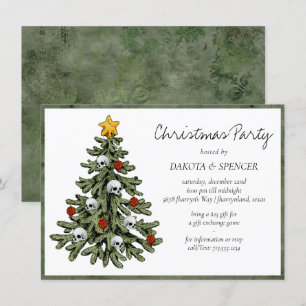 Creepy XMAS   Een zeer gotische kerstboom grunge Feestdagenkaart