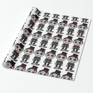 Creepy Zombie Beste Man op Wedding Gift Wrap Cadeaupapier