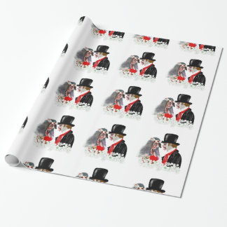 Creepy Zombie bruid en bruidegom huwelijkscadeau w Cadeaupapier