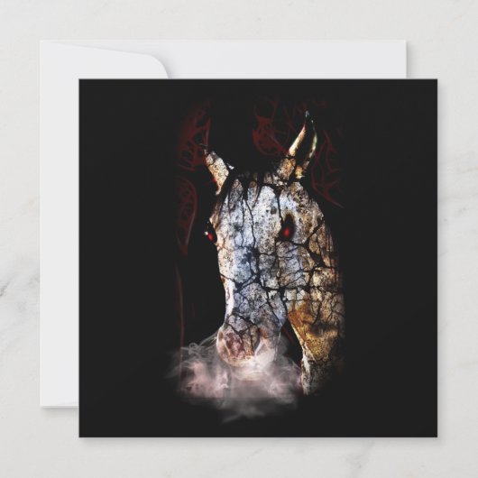 Creepy Zombie Horse Kaart (Voorkant)