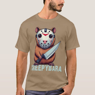 Creepybara Horror Capybara Funny Halloween Scary A T-shirt