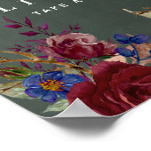 Créer Affiche de bienvenue Mariage Burgundy Blue F (Coin)