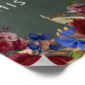 Créer Affiche de bienvenue Mariage Burgundy Blue F (Coin)