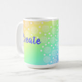 Créer Arc-en-ciel Gradient café Mug (Devant gauche)