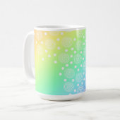 "Créer" Arc-en-ciel Gradient café Mug (Devant gauche)