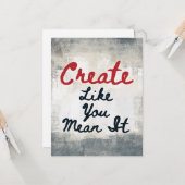 Créer Comme Vous Voulez Dire Carte De Voeux (Devant/Arrière en situation)