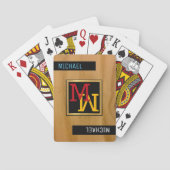 Créer des cartes de jeu / Monogramme (nom + initia (dos)