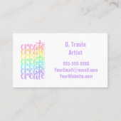 Créer des Cartes de visite Pastel Rainbow (Devant)