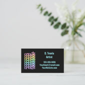 Créer des Cartes de visite Pastel Rainbow (Debout devant)