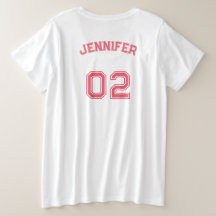Créer Joueur rose Nom Jersey Numéro Femme Soft