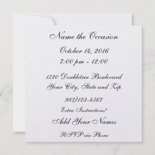 Créer l'avenir - Invitation (Dos)