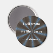 CRÉER MA VIE - un aimant d'affirmation (Recto/Verso)