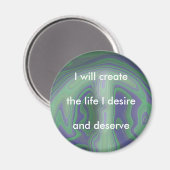 CRÉER MA VIE - un aimant d'affirmation (Recto/Verso)