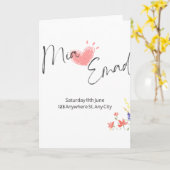 Créer mon invitation de mariage (Fleur jaune)