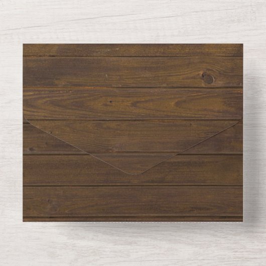 Créer Propre 3 en 1 Invitation de mariage en bois (Verso)