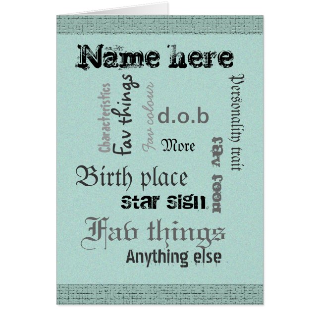 Créer sa propre carte cloud de mots avec modèle -  (Devant)