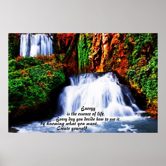 Créer soi-même ~ Inspirational Waterfall Poster (Devant)