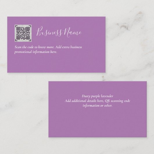 Créer son propre Carte de visite de code QR - Beau (Devant / Derrière)