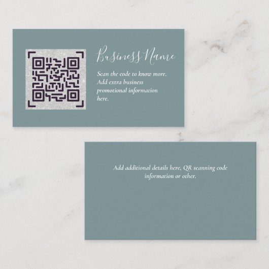 Créer son propre Carte de visite de code QR - Beau (Devant / Derrière)