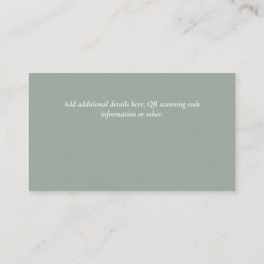 Créer son propre Carte de visite de code QR - Beau (Dos)
